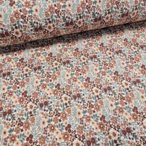 floral ribbed jersey