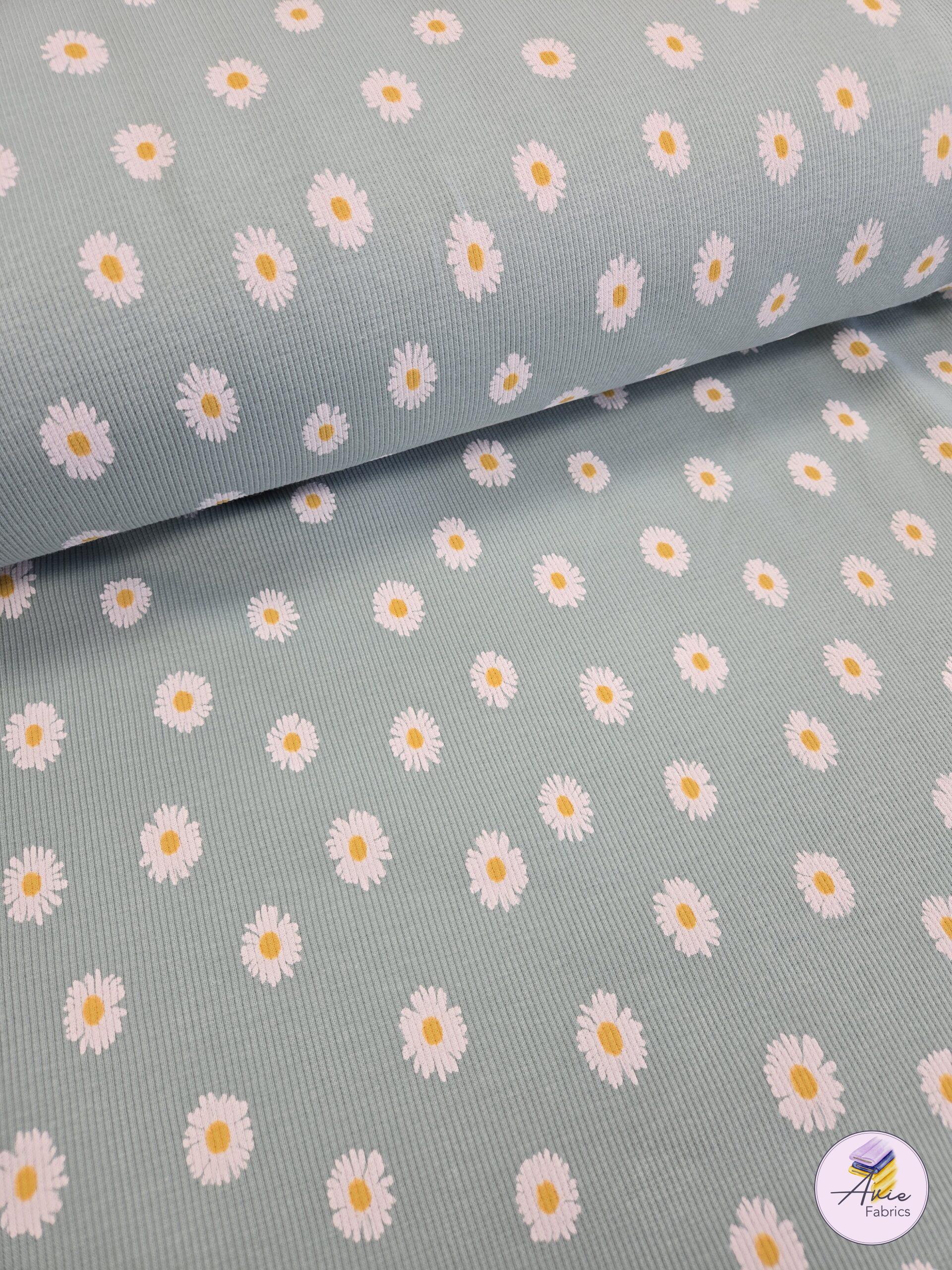 Daisy ribbed jersey