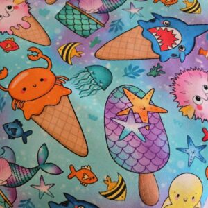 Seaworld Ice Lollies Cotton Jersey