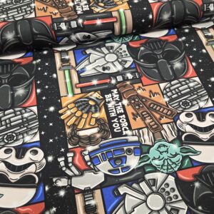 Wars Patchwork Cotton Jersey