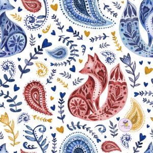 Folk Foxes - White