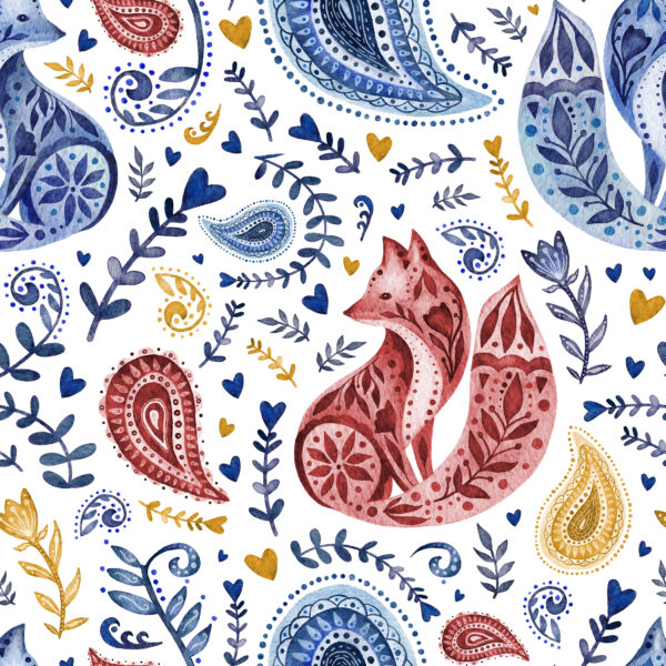 Folk Foxes - White
