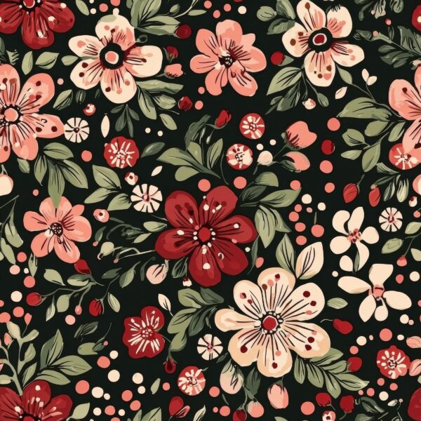 Preorder Christmas Retro Floral