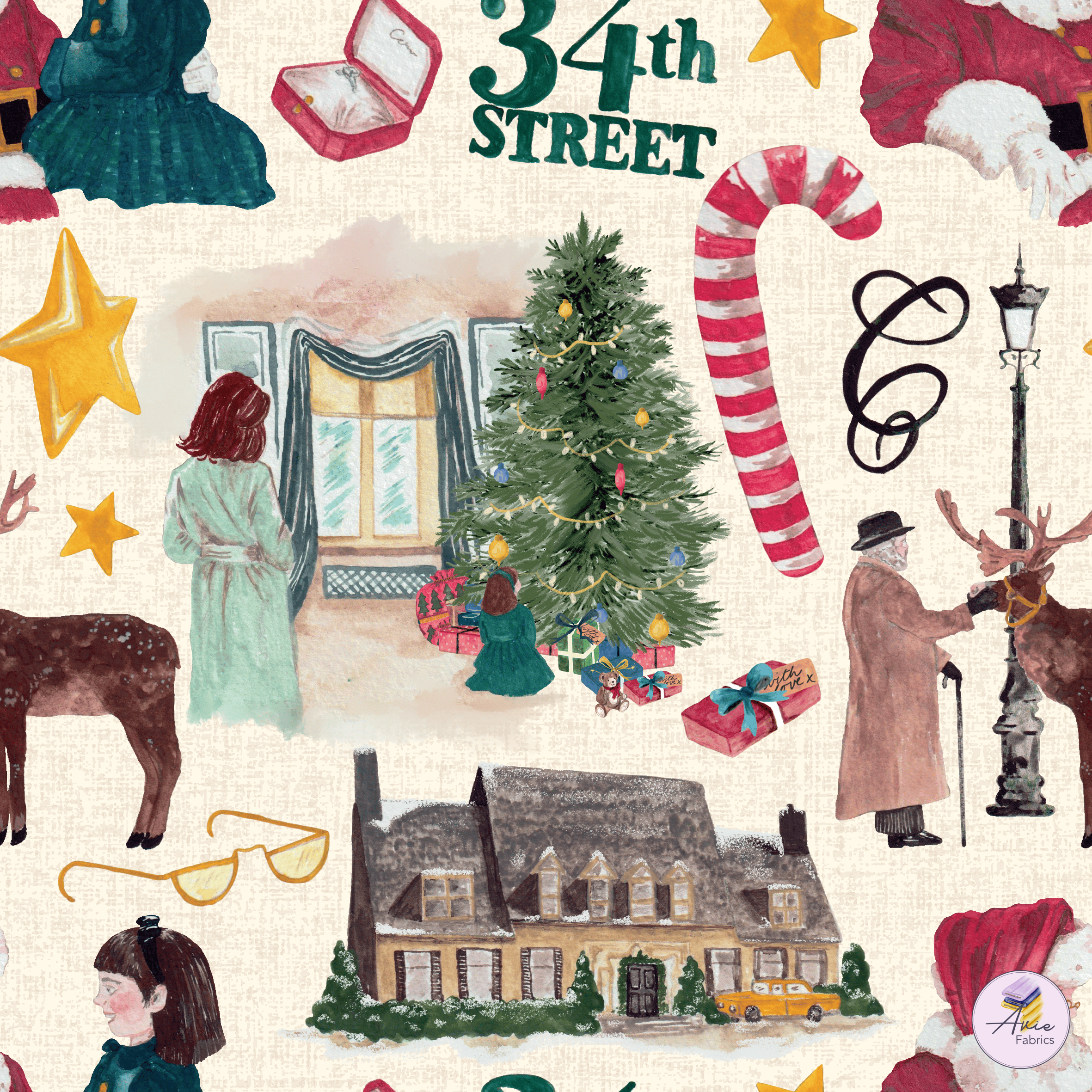 Miracle Street linen by Craft Cottage Studio