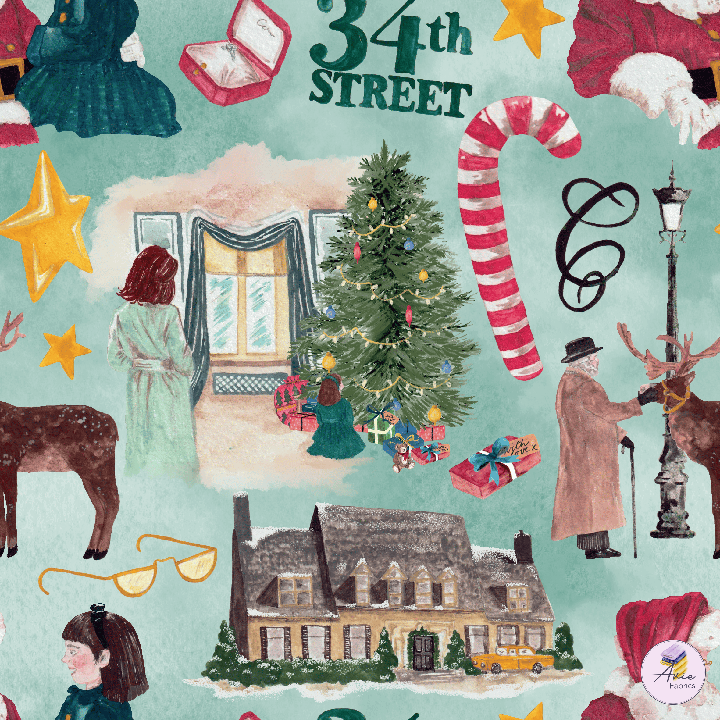 Miracle street inky green by craft cottage studio