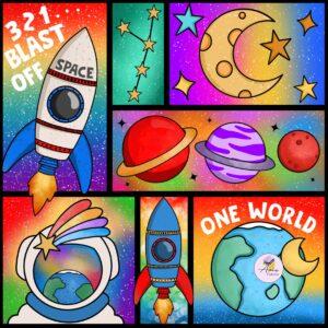 Preorder Rainbow Space Patchwork