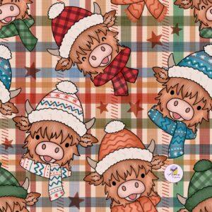 Preorder Cosy Check Boy Highland Cow