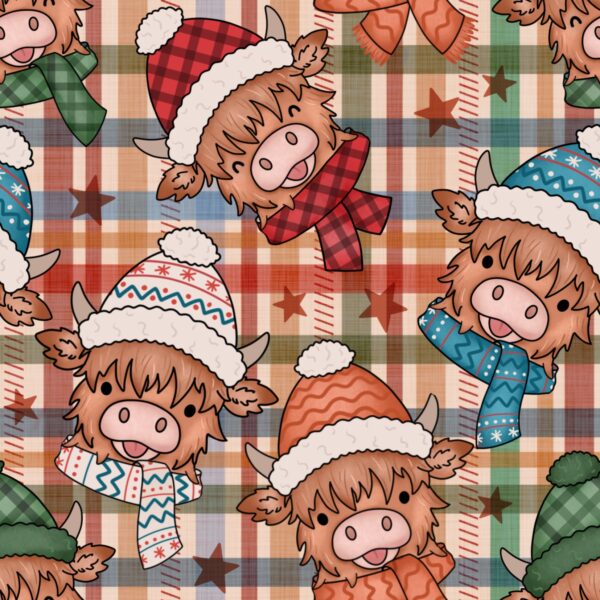 Preorder Cosy Check Boy Highland Cow