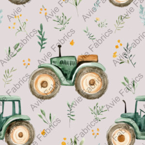 Watercolour Green Tractor