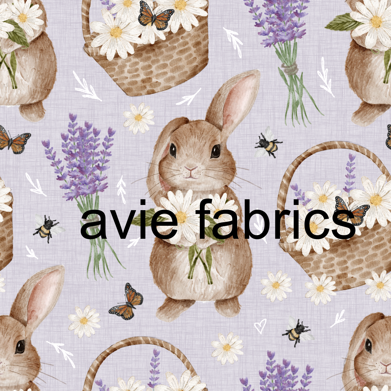 Lavender Bunny Floral