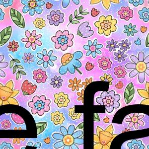 Preorder blue pink boho floral