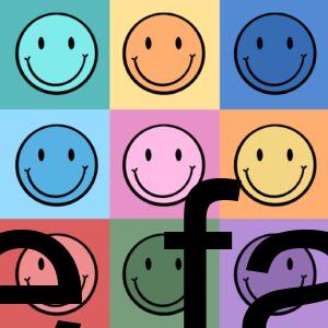 Preorder Faces Patchwork Rainbow