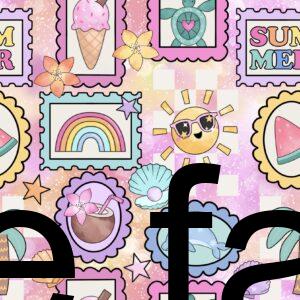 Preorder Summer Stamps Pink