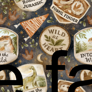 Preorder Dino Badges Dusky