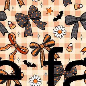 Preorder Halloween Bows On Plaid