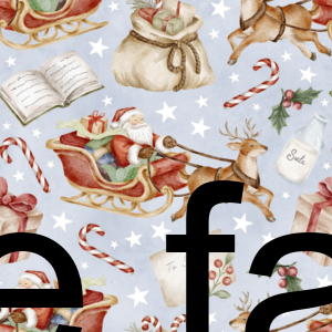 Preorder Santas Sleigh Blue Stars