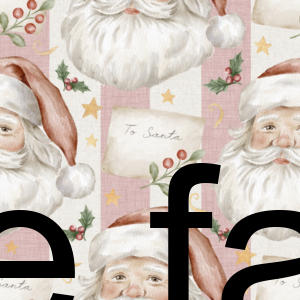 Preorder Santa Head Pink Stripe