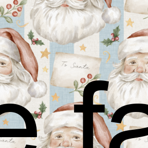 Preorder Santa Head Blue Stripe